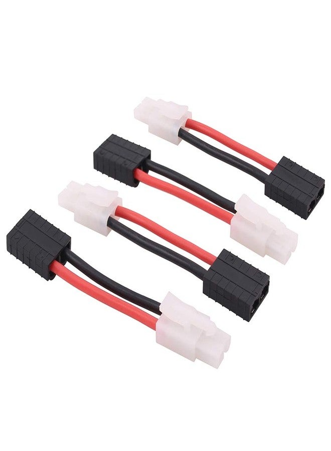 OliRC 4pcs compatible with Big Tamiya Male RC Connector Adapter with 14awg 5cm Wire(C87-4) - Image 1